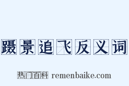 蹑景追飞反义词是什么意思的图片